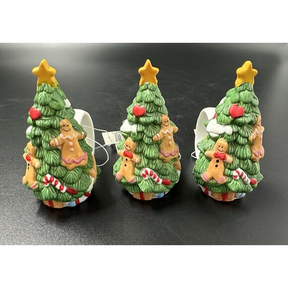 Christmas Tree Ceramic Napkin Rings (6) - Picture 2 of 12